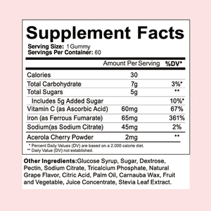 <strong>Iron</strong> Gummies for <strong>Women</strong> Support <strong>Iron</strong> Intake Energy Levels and Overall Wellness Daily <strong>Supplement</strong> for Female Health - Product Image 2
