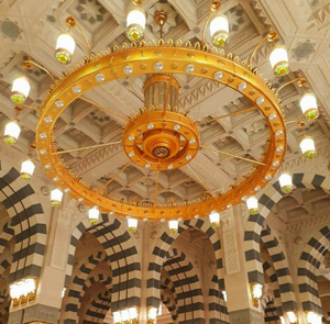 Lampu Gantung Islami Bahan Perunggu Emas Besar yang Dapat Disesuaikan, Lampu Gantung Mewah Warna Emas untuk Gereja Masjid - Product Image 6