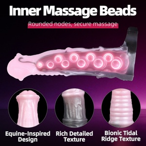 YOCY New Pink Series 4 Silicone Male Penis Extenders and Penis Sleeves Sex Toys with Effective Delay and Contraceptive Effects - Product Image 6