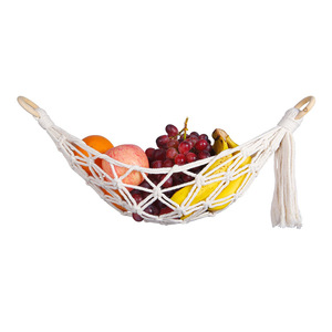 High Quality Kitchen Vegetable Basket Under Cabinet Hanging Macrame Fruit Hammock