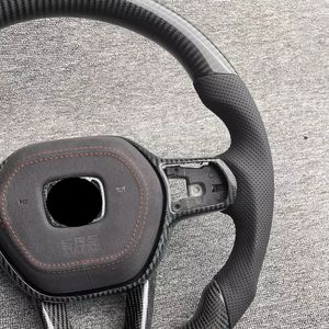 <span class=keywords><strong>พวงมาลัย</strong></span>คาร์บอนสำหรับฮอนด้า <span class=keywords><strong>Civic</strong></span> FL พร้อมฝาครอบ Alcantara ปรับแต่งได้ทรง D-Shape อัพเกรดพวงมาลัยรถยนต์ - Product Image 4