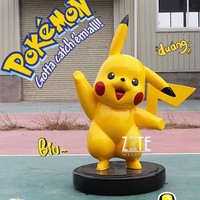 Statue de Pikachu en fibre de verre grandeur nature Sculpture de Pokemon en résine