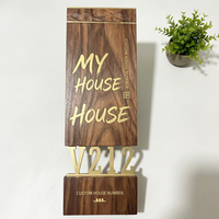 Plaque de porte en pierre de travertin naturel, éclairée par LED, durable et luxueuse, pour numéro de maison, personnalisable, pour hôtel, adresse de chambre, décoration