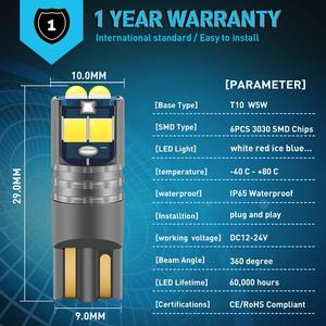 Bombillas LED W5W <span class=keywords><strong>T10</strong></span> Canbus 3030 SMD 6000K 168 194 5w5 para Interior de Coche, Luz de Lectura, Matrícula, Señalización, Naranja - Product Image 2