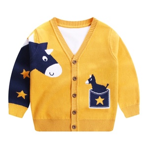 2025 nouveau gros mignon âne imprimé col <span class=keywords><strong>en</strong></span> v boutonné tricoté Cardigan doux coton <span class=keywords><strong>pull</strong></span> pour garçons filles école quotidien <span class=keywords><strong>en</strong></span> vrac - Product Image 6