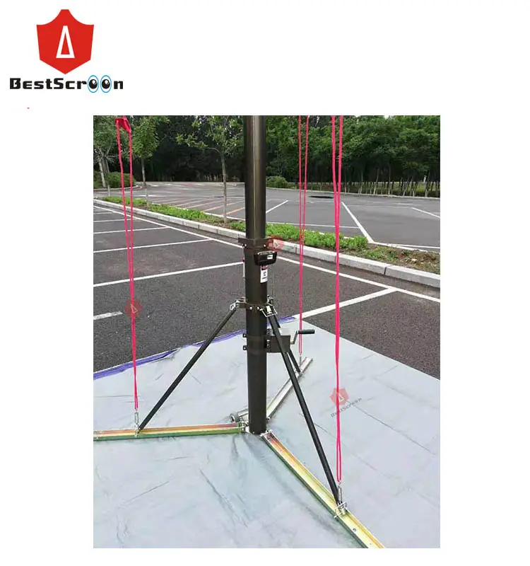 Manual light tower mast mobile telescopic antenna mast with tripod