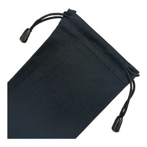 Sac souple de haute qualité avec logo imprimé blanc gris noir pour lunettes pochette de lunettes de soleil en microfibre