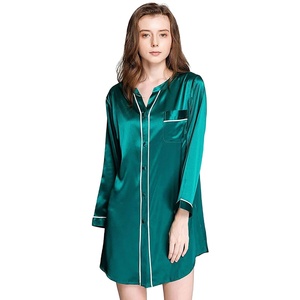 <span class=keywords><strong>Camicia</strong></span> <span class=keywords><strong>da</strong></span> <span class=keywords><strong>notte</strong></span> in raso <span class=keywords><strong>con</strong></span> Logo personalizzato <span class=keywords><strong>con</strong></span> bottone all'ingrosso - Product Image 1