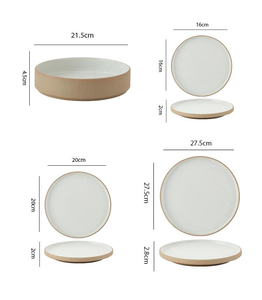 Factory Wholesale Bone China Dinnerware <b>Set</b> OEM/ODM Reactive Glaze Ceramic Porcelain Eco-Friendly American Style Dishwasher Safe - Product Image 2