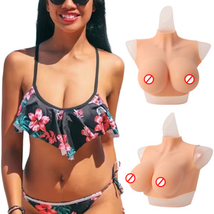 Prótesis de Senos de Silicona para Travestis, Copa de Silicona Transgénero, Realzador de Senos Artificiales de Algodón, Formas de Senos Falsas - Product Image 1