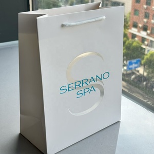 Borse per lo Shopping di Lusso Personalizzate con il Tuo Logo, Sacchetti Regalo in Carta per Scarpe, Borse a Mano per Donne e Bambini con Manici in Nastro - Product Image 4
