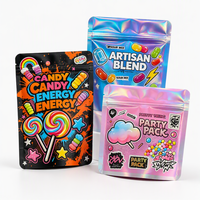 Sachets Mylar personnalisés imprimés à fermeture éclair pour bonbons et noix, 7g, 1oz, 1lb, en aluminium alimentaire, anti-odeur