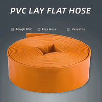 Tuyau plat en PVC bleu Baoyida de 2/3/4/6/8 pouces, rouleau de 100 m pour système d'irrigation agricole, Chine