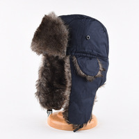 Gorro de Ushanka Trooper de piel sintética de trampero grueso unisex para hombre al por mayor gorro cálido con orejeras para invierno