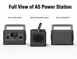 Station d'alimentation portable 500W 520Wh 220V avec prise EU, batterie lithium-ion, générateur solaire, alimentation de secours pour le camping et la maison - Product Image 4