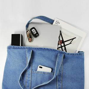 Custom Print Logo <strong>Blank</strong> Extra Large Vintage Canvas Beach Shopping <strong>Bag</strong> Designer Denim Shoulder <strong>Tote</strong> <strong>Bag</strong> Purse for Sale - Product Image 5