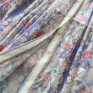 Vestido Elegante Estilo Francés con Estampado Floral, Vestido Largo de Manga Larga con Cintura Ajustable con Cordones, Estilo Coreano para Mujer, para Primavera - Product Image 4