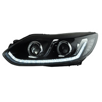 Conjunto de Faros LED para Ford Focus MK3 12-14, Modificados con Doble Proyector, DRL, Señal de Giro Secuencial, Lámpara Delantera, Plug and Play