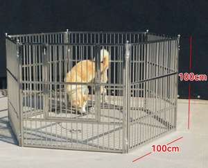 Recinzione <span class=keywords><strong>per</strong></span> Animali Domestici in Acciaio Inox <span class=keywords><strong>per</strong></span> Esterni, Barriera Rimovibile e Collegabile <span class=keywords><strong>per</strong></span> <span class=keywords><strong>Cani</strong></span> di Tutte le Taglie, Uso Interno ed <span class=keywords><strong>Esterno</strong></span> - Product Image 1