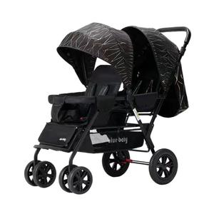 Vente en gros <span class=keywords><strong>Poussette</strong></span> <span class=keywords><strong>double</strong></span> européenne pliable 3 en 1 pour bébés avec deux lits pour enfants de 0 à 3 ans - Product Image 4