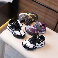 Chaussures de sport pour enfants, garçons et filles, nouvelles baskets à plateforme respirantes, antidérapantes, fermeture à boucle et crochet, tige en PU, taille moyenne et grande, semelle souple