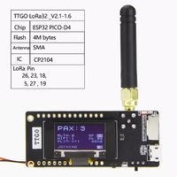 TTGO LoRa32 V2.1 Paxcounter Ver. Carte de développement ESP32 LoRa 433/868/915Mhz avec écran OLED 0,96 pouce, module WIFI et Bluetooth