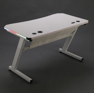 Modern <strong>White</strong> E-sports Table With LED Light Gaming <strong>PC</strong> <strong>Desk</strong> Computer Racing Gaming <strong>Desk</strong> - Product Image 5