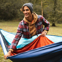 Hamac de randonnée avec moustiquaire et sous-couverture ultra chaude, couverture thermique de camping en nylon pour l'hiver, équipement de survie en plein air CE