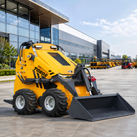 Chargeuse compacte sur pneus pour chantiers de construction, mini-chargeuse compacte hydraulique multifonction pour travaux d'excavation