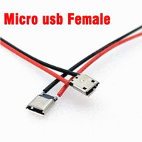 Micro USB Tipo-C 2Pin Horizontal / Vertical 2P Placa enchufable macho soldada simple Conector de carga rápida de 2P