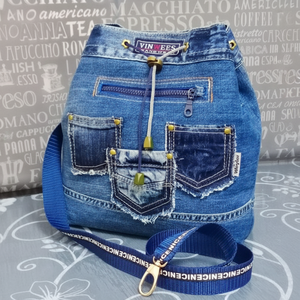Mochila de mezclilla de calidad premium Jeans de moda ecológica para mujer Moda casual vintage hecha a mano Ventas completas - Product Image 1