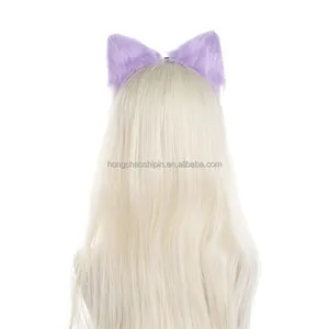 Милые кошачьи уши повязка на голову Лисий зверь уши повязка на голову девушка кошка заколка для волос аксессуары для волос