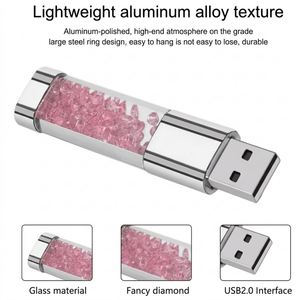 แฟลชไดรฟ์คริสตัลเพชร USB 16GB 32GB 64GB ของขวัญเพนไดรฟ์ คริสตัลประดับเพชรหลากสี  ยูเอสบีสติ๊ก - Product Image 3