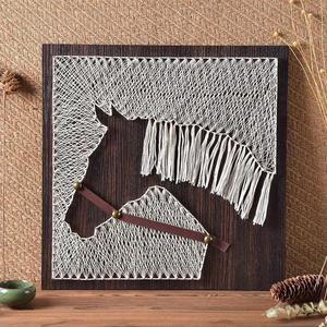 ชุดวัสดุงานศิลปะทำมือแบบสามมิติ ลายเส้นเล็บ พันด้ายไหม <span class=keywords><strong>รูป</strong></span><span class=keywords><strong>ม้า</strong></span> สำหรับงาน DIY ของขวัญสร้างสรรค์ สไตล์จีน แบบไม่มีกรอบ - Product Image 1