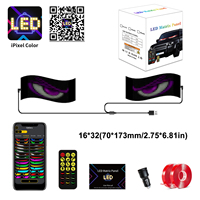 Panneau matriciel 16x32 LED Yeux du Diable Panneau matriciel LED Ultra Mince LED Affichage doux des messages Application mobile LED Affichage des textes de voiture