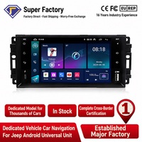 Autoradio Android pour Jeep Wrangler 2007-2017, écran tactile universel de 7 pouces, USB, CarPlay sans fil, Android Auto, MP5, vidéo HD