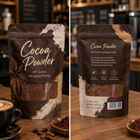 Sachets Doypack Personnalisés pour Poudre Alimentaire, Anti-humidité, en Feuille d'Aluminium Imprimée, pour Cacao et Matcha, Emballages Scellés
