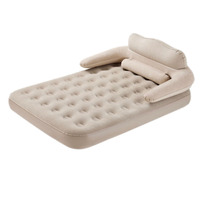 Mueble Moderno Plegable para el Hogar con Respaldo Elevado de Espuma Viscoelástica Ortopédica Inflable de PVC de 25 cm de Grosor, Listo para Usar en 2026
