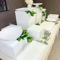 AURORA pour présentoirs en acrylique, couleur personnalisée pour une installation facile, cubes emboîtables personnalisés pour buffet, présentation de pâtisseries, mariage, fête