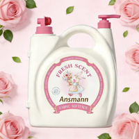 Pelembut Pakaian Cair Anti Statis Aroma Tahan Lama OEM, Deterjen Cuci Pakaian Cair untuk Rumah Tangga, Grosir
