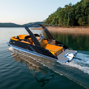 <span class=keywords><strong>Bateau</strong></span> ponton <span class=keywords><strong>de</strong></span> luxe Kinocean avec garde-corps en <span class=keywords><strong>fibre</strong></span> <span class=keywords><strong>de</strong></span> <span class=keywords><strong>verre</strong></span> et arche à vendre - Product Image 1