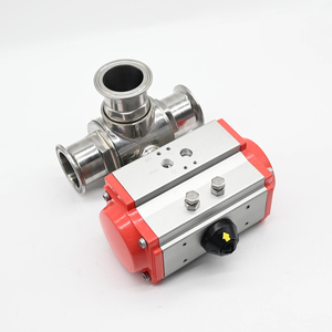 JTAIV Factory Manufacturing Sanitary Double Action SS304 Three Way <b>Quick</b> Installation <b>Clamp</b> Connection OEM - Product Image 4