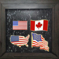 Pins de Metal Esmaltados Personalizados con Bandera Americana, Impresión Tipográfica y Galvanoplastia, Recuerdos y Regalos Nacionales, MOQ Mínimo Personalizado