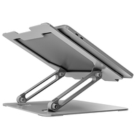 Support pour ordinateur portable NBJOHSON, réglable, ergonomique, pliable et portable, en acier carbone, 260x225x40mm, moule privé Zhejiang