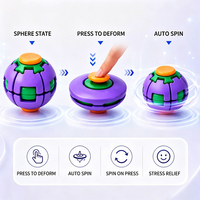 EASY WAY Meilleures ventes Fidget Spinner anti-stress amusant imprimé en 3D, boule rotative, jouet en plastique coloré pour soulager l'anxiété