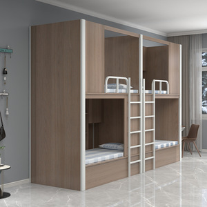 <span class=keywords><strong>Lit</strong></span> d'appartement moderne à panneaux en métal MDF Cadre de <span class=keywords><strong>lit</strong></span> superposé entièrement fermé pour adultes Mobilier de maison et salle à manger Utilisation de chaises - Product Image 4