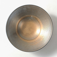 Vaisselle en porcelaine bronze avec or, articles de table de luxe créatifs orientaux pour restaurant, bols en céramique pour ramen