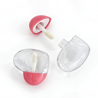 Mini tube de gloss transparent en forme de cœur, conteneur en plastique pour gloss 5ml, flacon de teinte à lèvres