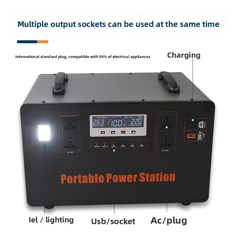 Hot-selling 3000W (4500Wh) LiFePO4 Solar Charging Pure Sine Wave Emergency Lighting Energy Storage Home Outdoor Camping Mobile · image 3