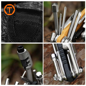 13 Trong 1 Trọng Lượng Nhẹ Xách Tay Thép Đa-Chức Năng Nhỏ Edc Sửa Chữa Xe Đạp Gấp Xe Đạp Đa Công Cụ Kit Cho Đi Xe Đạp - Product Image 3